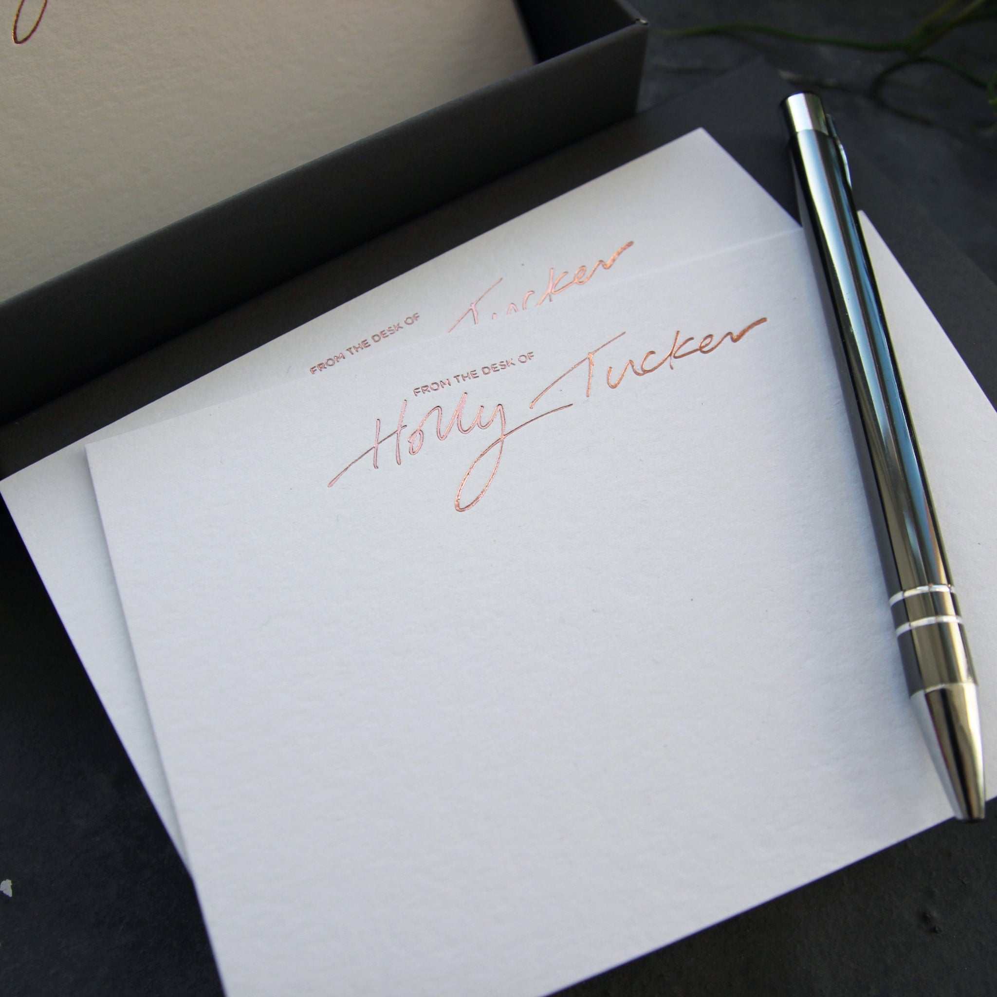 Personalised Correspondence Notecards - Hand Foiled