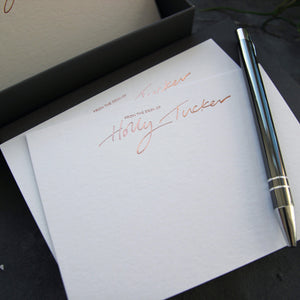 Personalised Correspondence Notecards - Hand Foiled