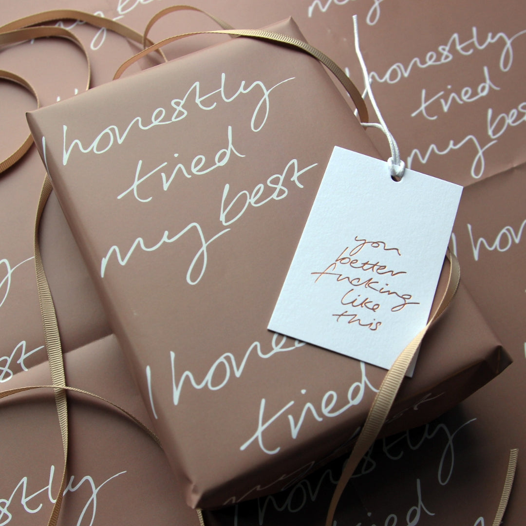 I Honestly Tried My Best Wrapping Paper | Text From A Friend