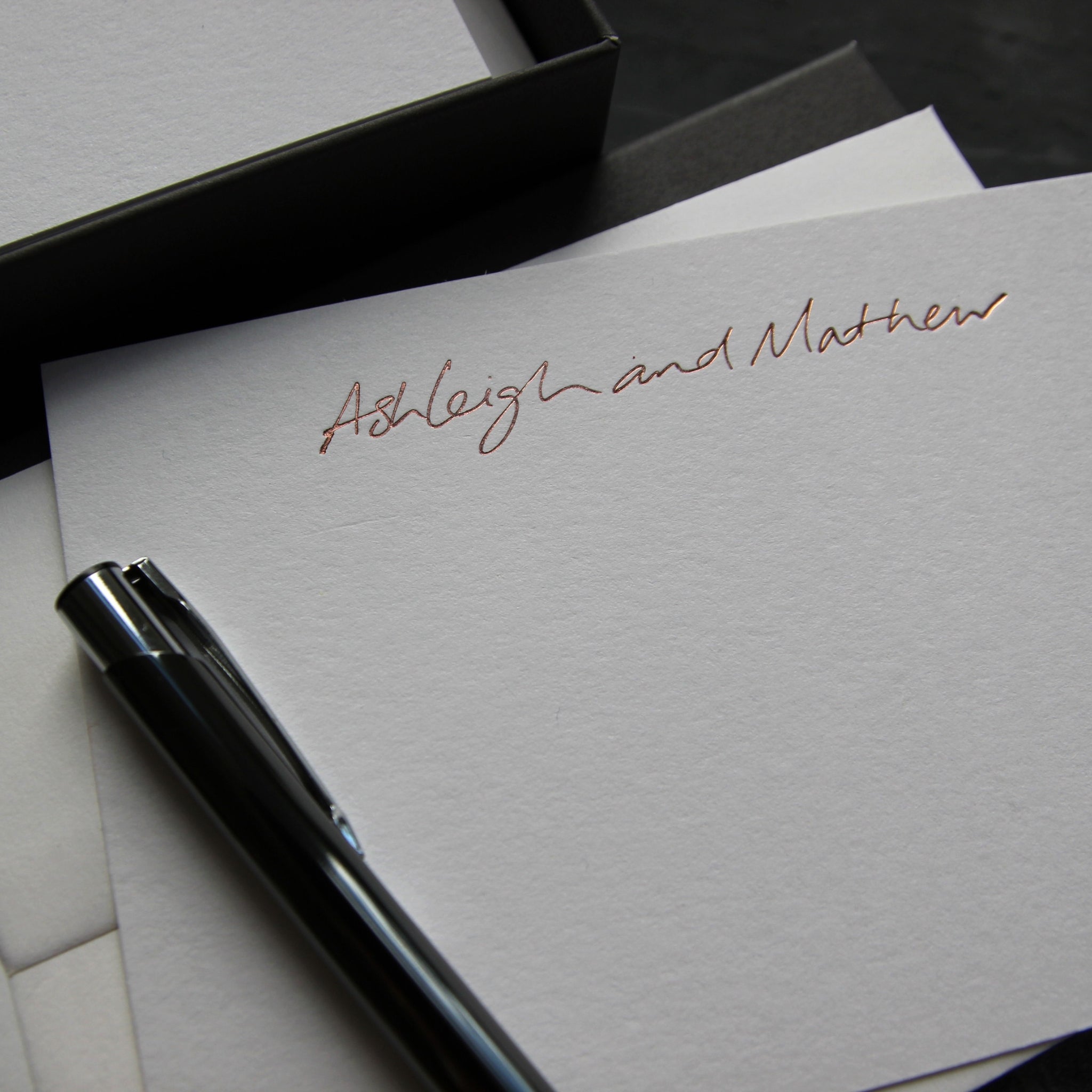 Personalised Correspondence Notecards - Hand Foiled