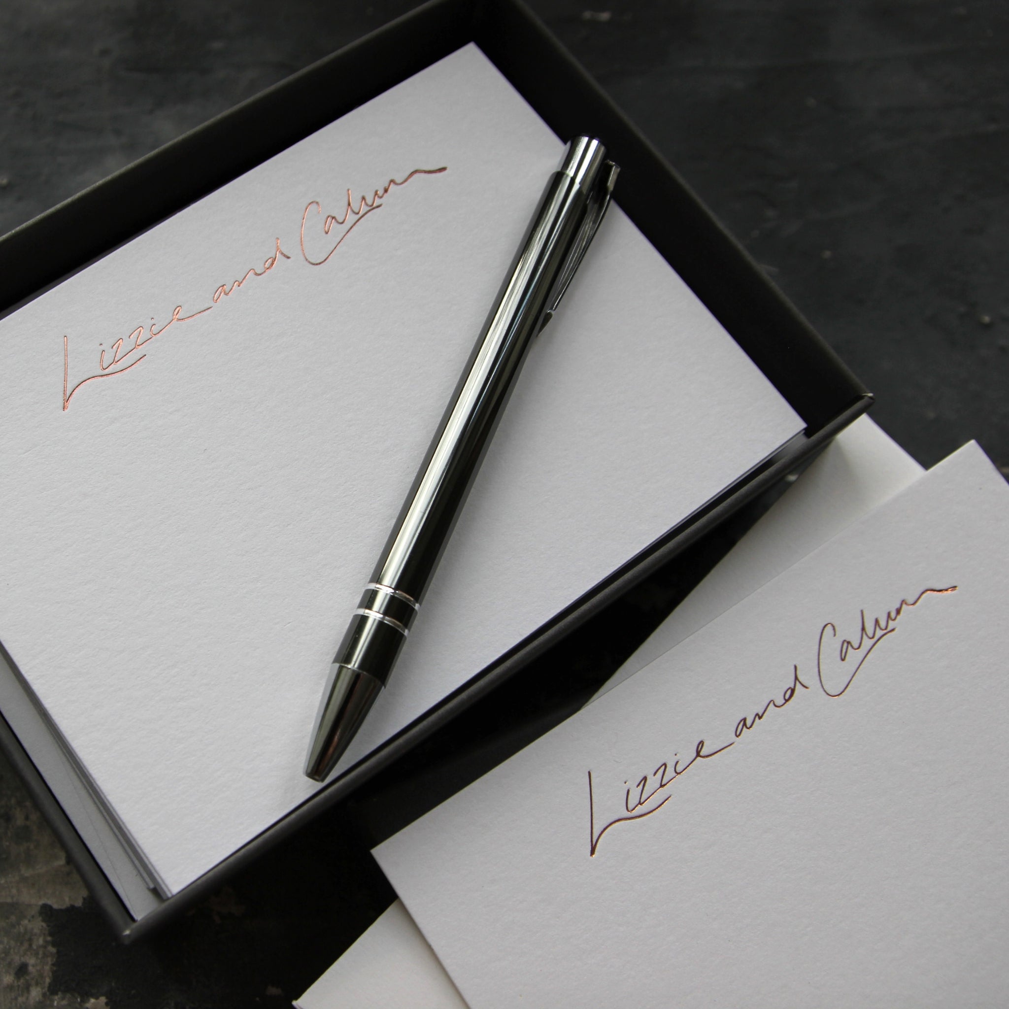 Personalised Correspondence Notecards - Hand Foiled