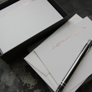 Personalised Correspondence Notecards - Hand Foiled