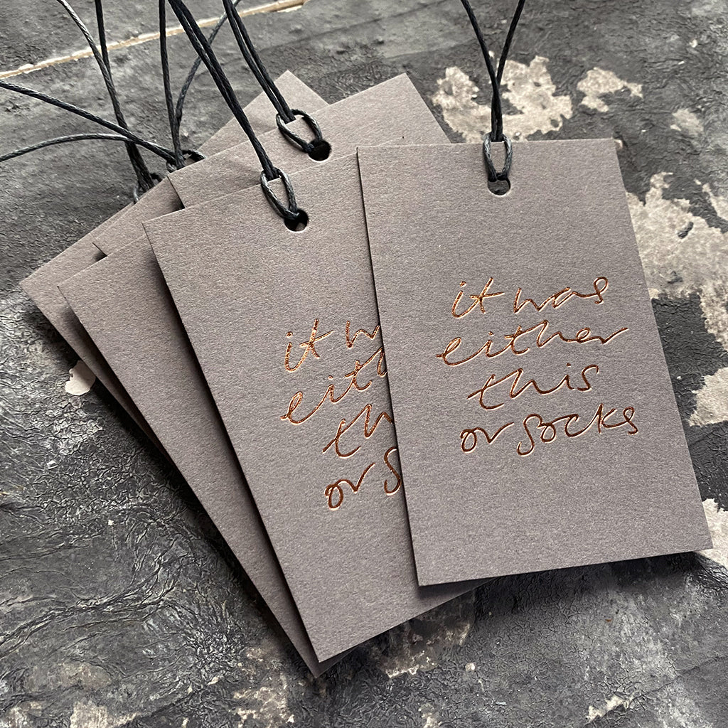 It Was Either This Or Socks - Gift Tags