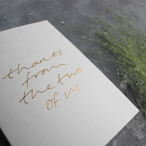 Thanks From The Two Of Us - Grey
