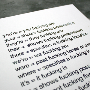 They U Rite You're Your They're Their There We're Were Where Ultimate Grammar Print ...