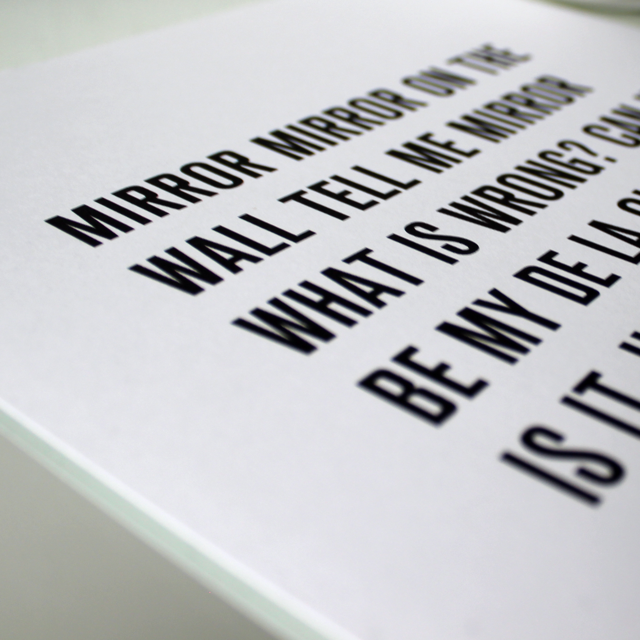 Me Myself and I by De La Soul a Typographic song lyric Poster