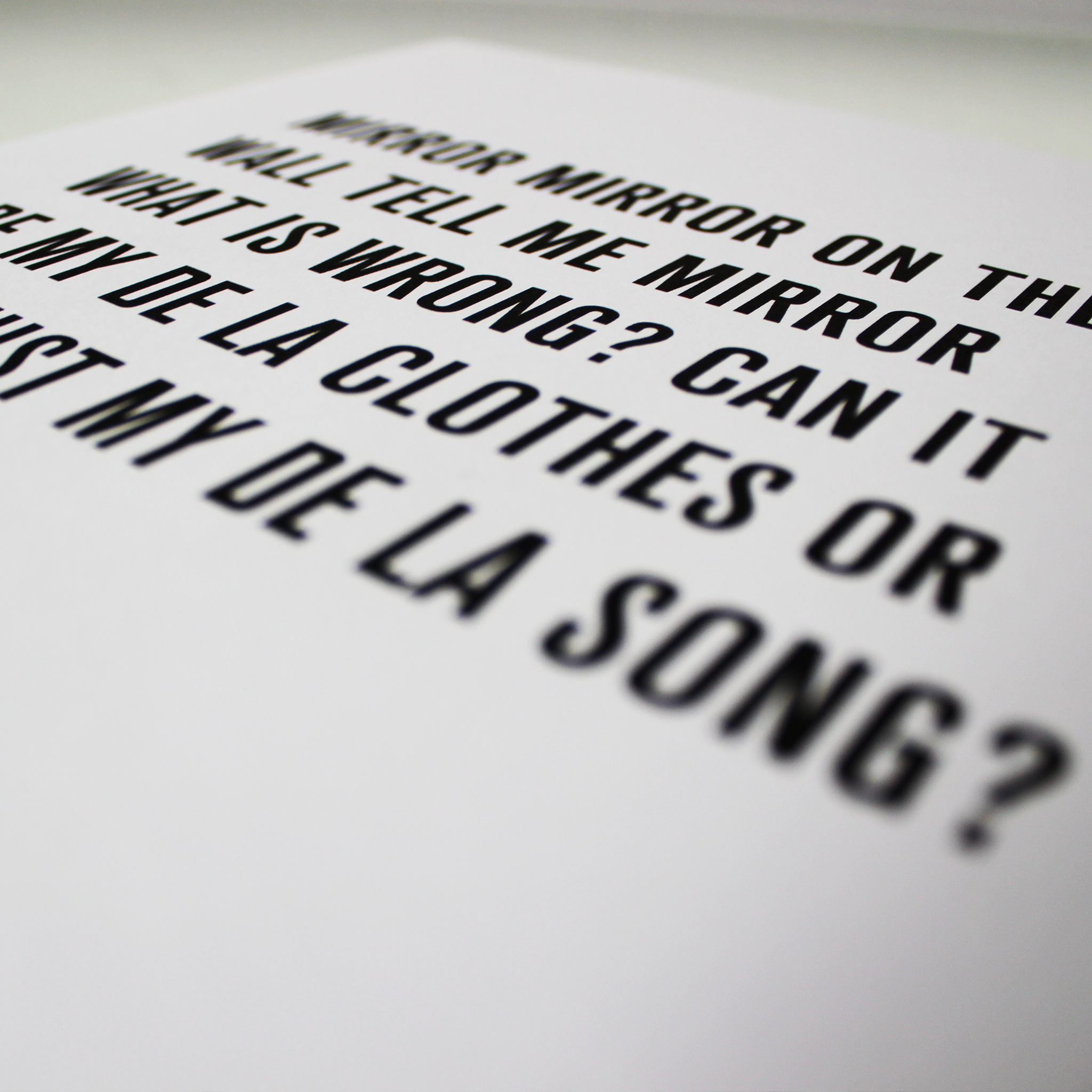 Me Myself and I by De La Soul a Typographic song lyric Poster